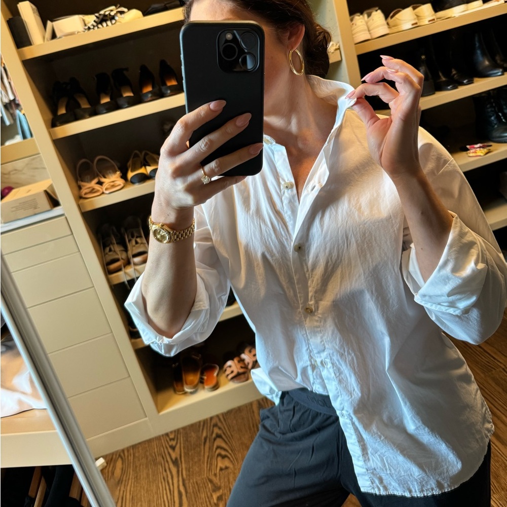 Ba&sh white button up size 0